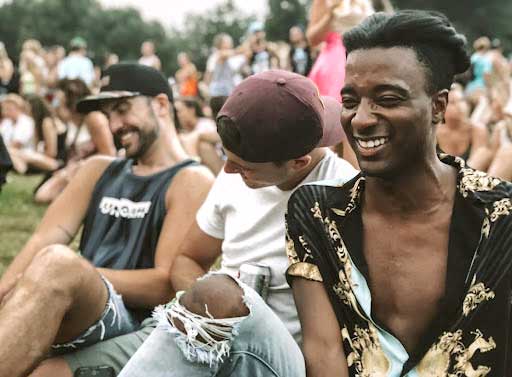 Two men and a woman at Atlanta Black Pride