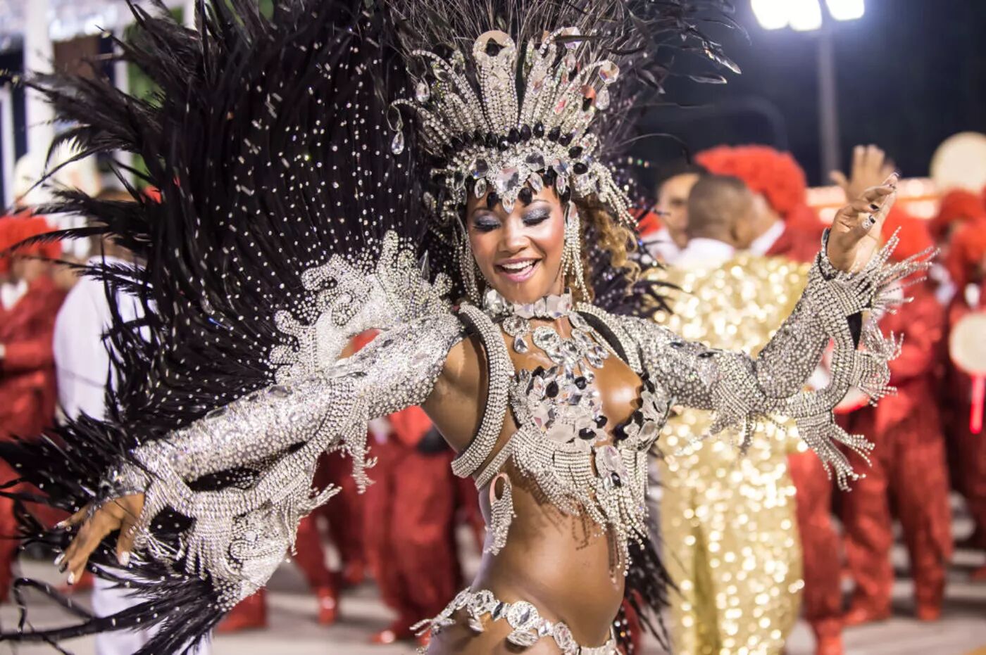 Samba Parade dancer at Rio de Janeiro Carnival.
