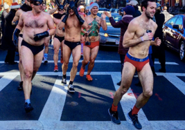 PHOTOS: The annual Santa Speedo Run holiday tradition lives on